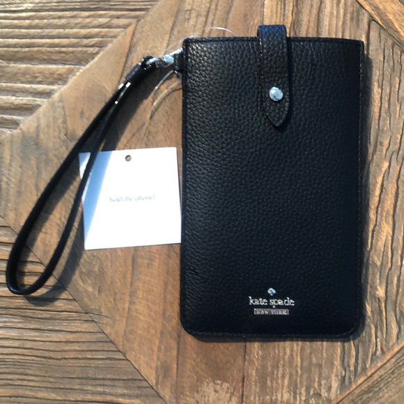 kate spade Accessories - SOLD -KATE SPADE- Hold the Phone! Black Leather